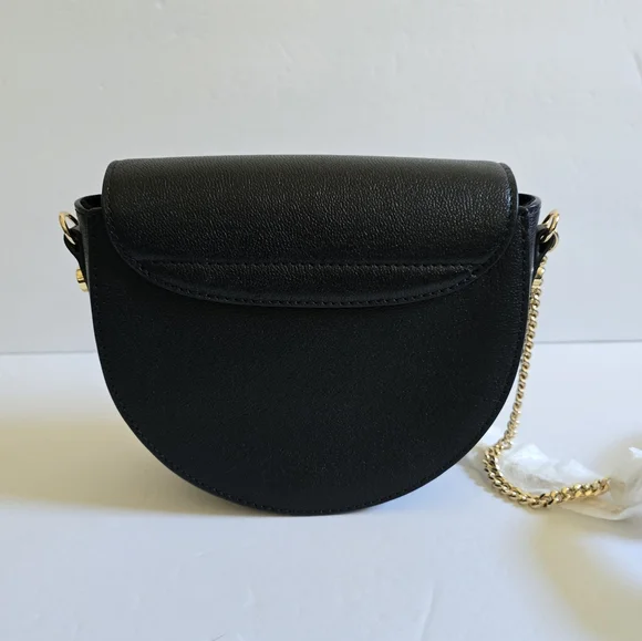 See by Chloe Mara Leather Saddle Crossbody Bag Black - Picture 5 of 11